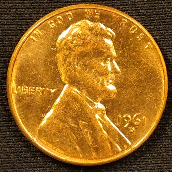 🔥1961 D Over Horizontal D Lincoln Penny,🔥 In Excellent Condition!!!💯 - Picture 2 of 8